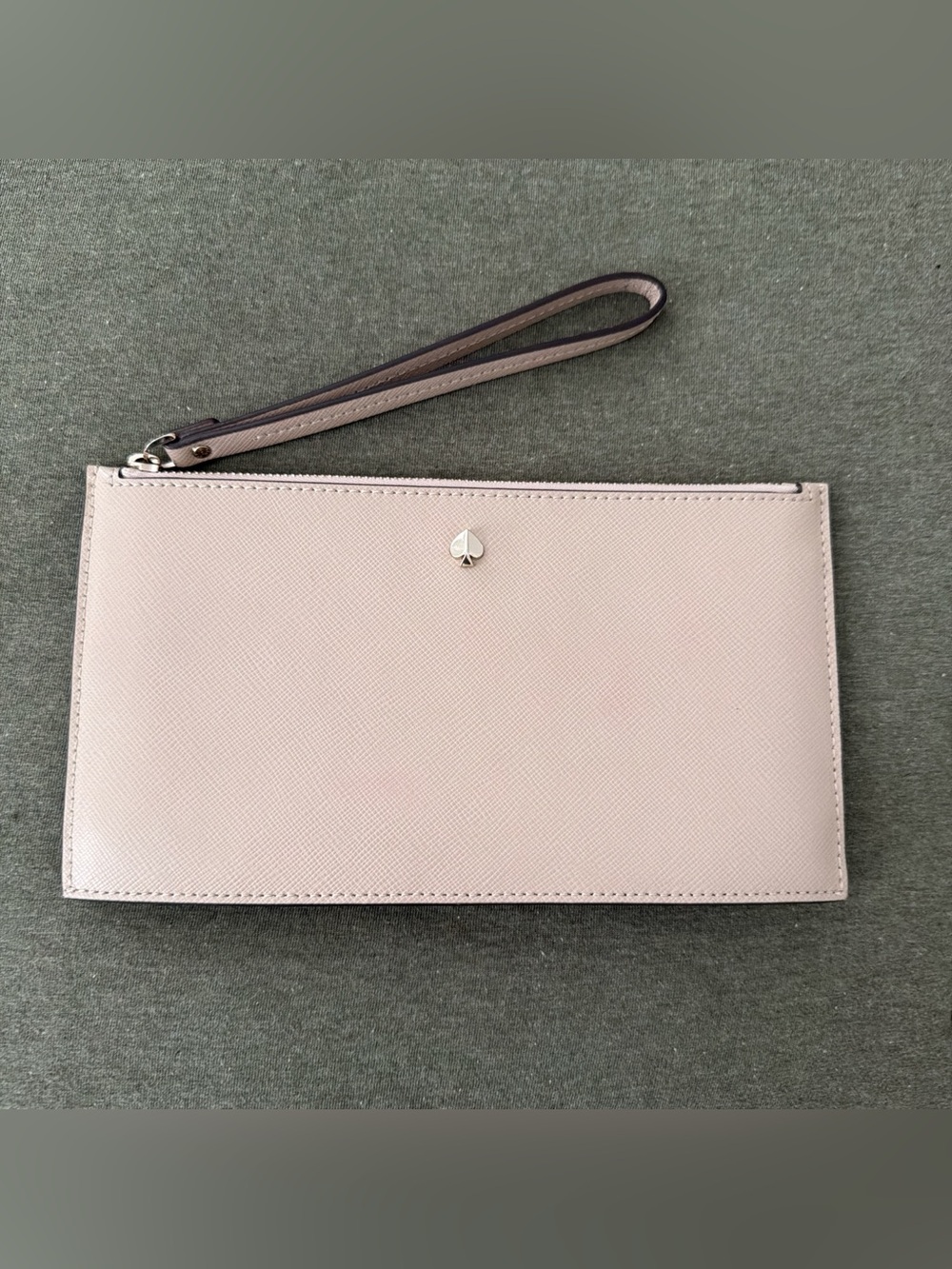 kate spade Blush Pink Leather Wristlet with Spade Charm